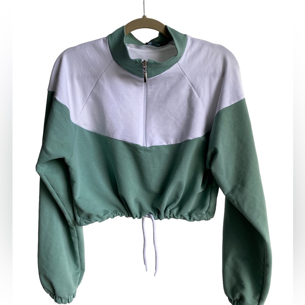 Cotton 98% NASTY GAL cropped sweatshirt Size L pre-owned very good condition